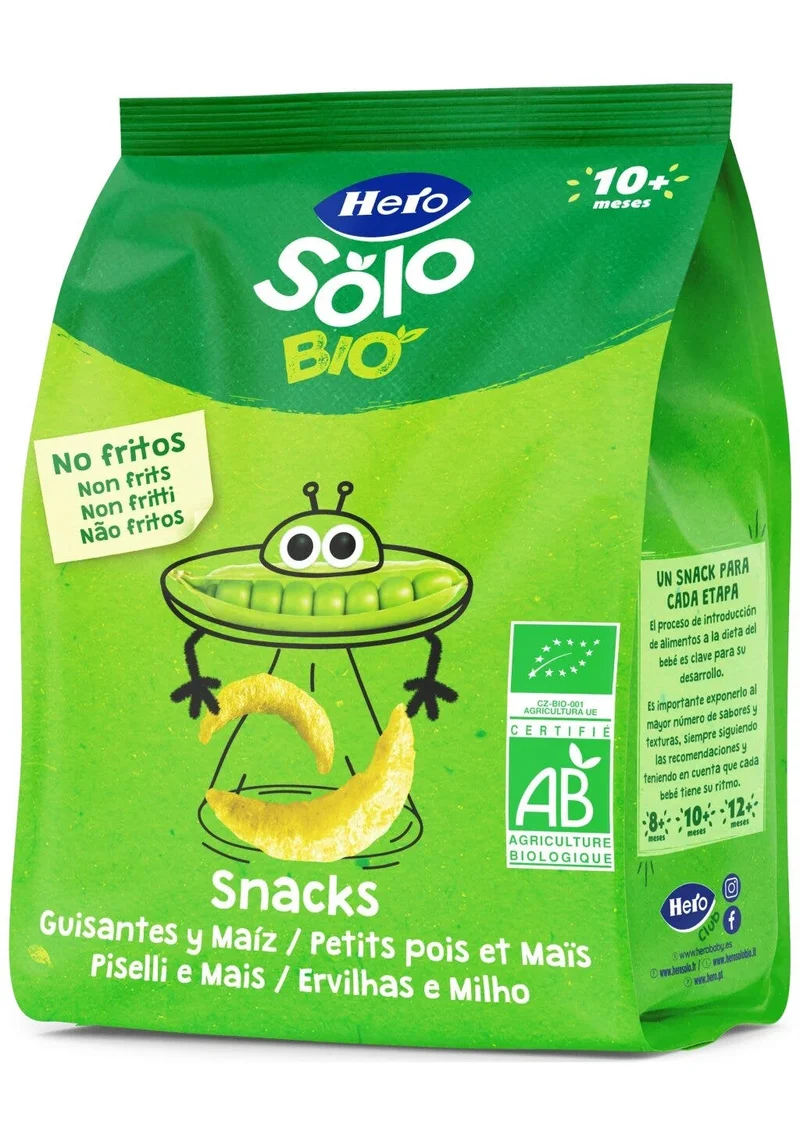 Hero Solo Snack Piselli e Mais Biologici 50g
