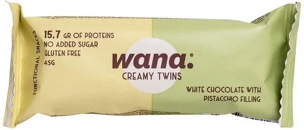 Wana Creamy Twins Barretta Cioccolato Bianco/Pistacchio 45g