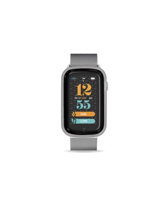 Techmade Smartwatch Steps Cinturino In Acciaio Maglia Milano Silver