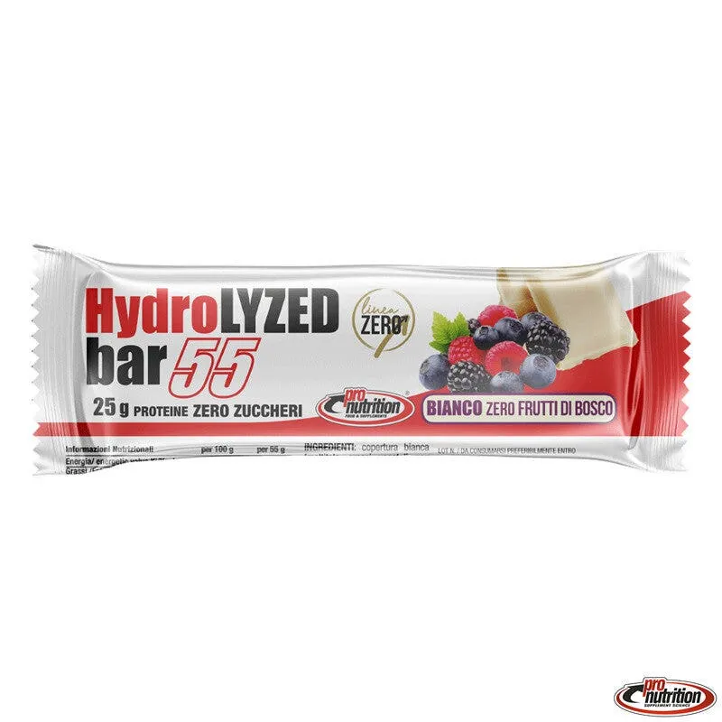 Pronutrition Hydrolized Bar Barretta Proteica Gusto Cioccolato Bianco & Frutti Di Bosco 55g