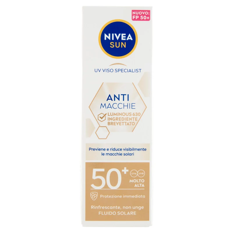 Nivea Sun Anti Macchie Lumionous630 Fluido Solare FP 50+ Molto Alta 40 ml