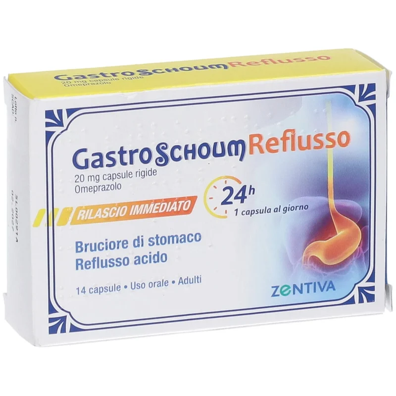 Gastroschoum Reflusso Omeprazolo 20 mg 14 Capsule Rigide
