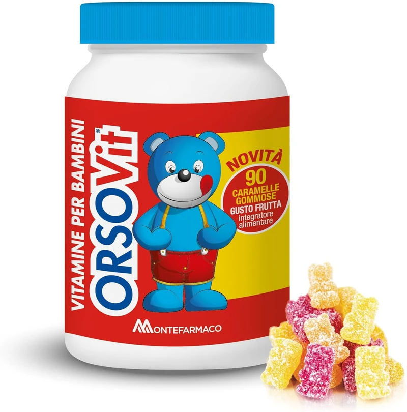 Orsovit Multivitaminico Bambini 90 Caramelle Gommose Gusto Frutta