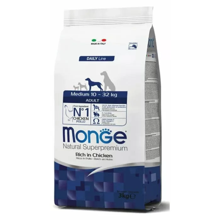 Monge Pollo Cani Adulti Taglia Media Sacco 3kg