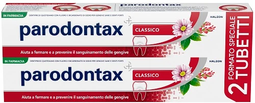 Parodontax Bipack Dentifricio Classico 2x75ml, per Gengive Sane e Denti Forti
