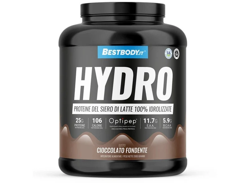 Bestbody Hydro PRO Proteine del Latte Idrolizzate Optipep® DH4 Gusto Cioccolato Fondente 2 Kg