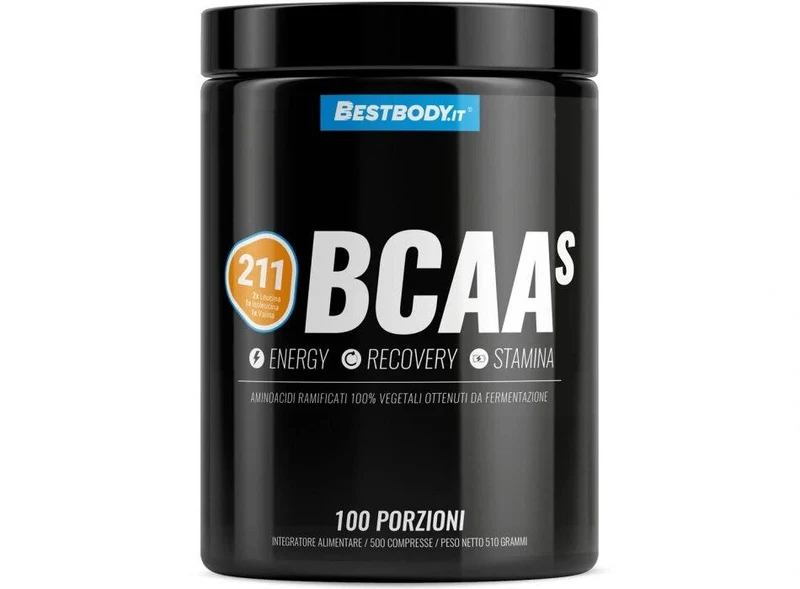 Bestbody BCAAs 2:1:1 Aminoacidi Ramificati BCAA con Vitamina B1 e B6 500 Compresse