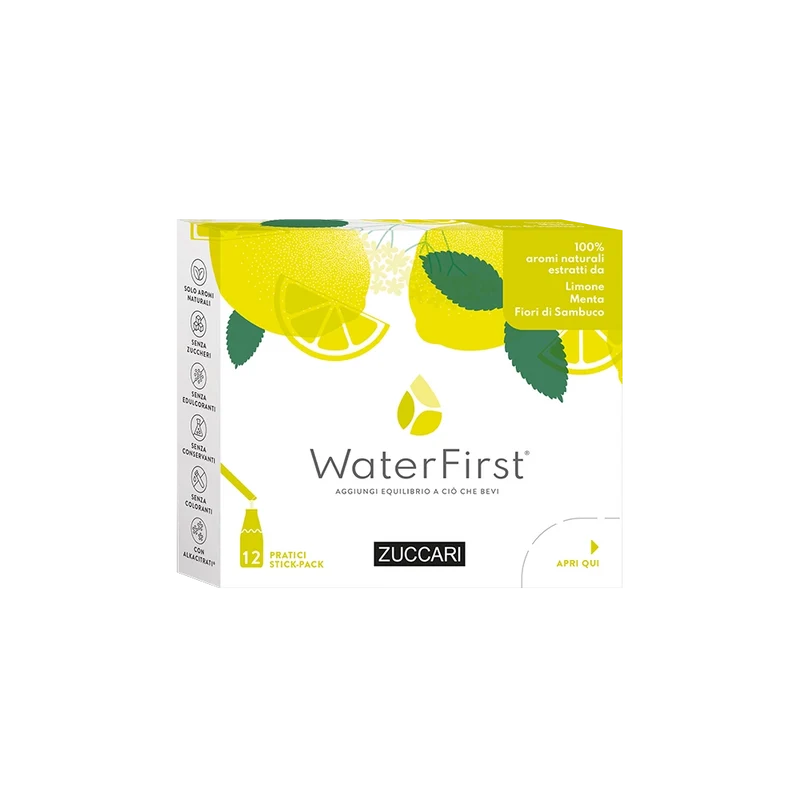 Zuccari WaterFirst Limoni, Menta, Fiori Di Sambuco 12 Stick