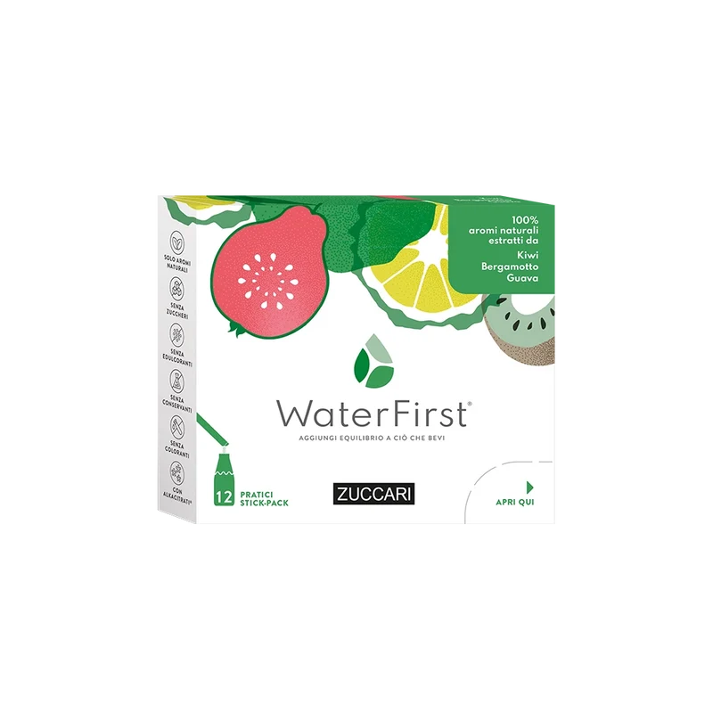 Zuccari WaterFirst Kiwi, Bergamotto, Guava 12 Stick