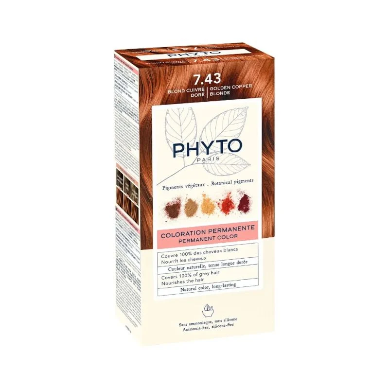 Phyto Phytocolor colorazione permanente per capelli n.7.43 Biondo Ramato Dorato
