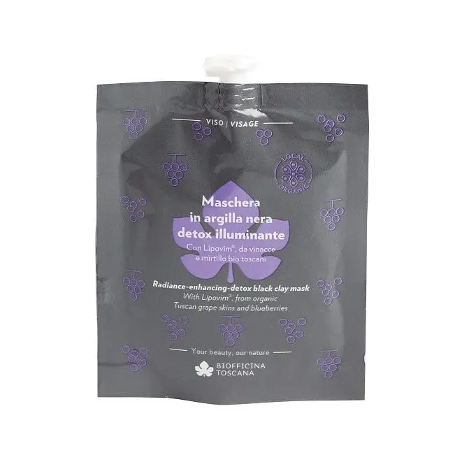 Biofficina Toscana Maschera Viso Argilla Nera Detox Illuminante 30g