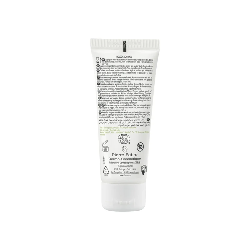 A-Derma Biology AC Global trattamento opacizzante anti-imperfezioni 40ml