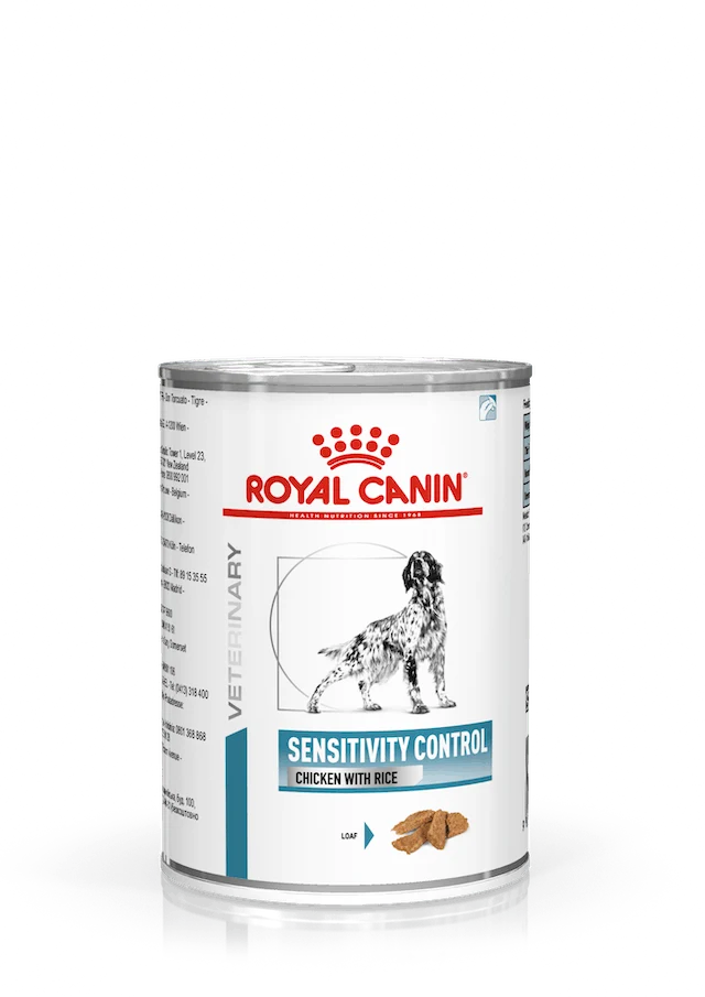 Royal Canin Veterinary Sensitivity Control Paté Con Pollo/Riso Per Cani Adulti Barattolo 410g