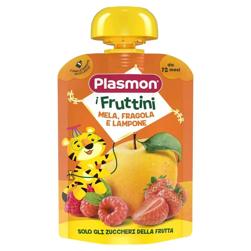 Plasmon I Fruttini Mela/Fragola/Lampone 130g