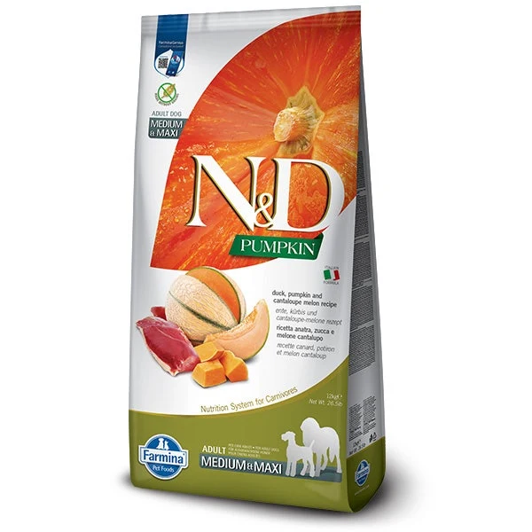 Farmina N&D Pumpkin Cibo Secco Anatra Zucca E Melone Per Cani Adulti Taglia Maxi 12kg