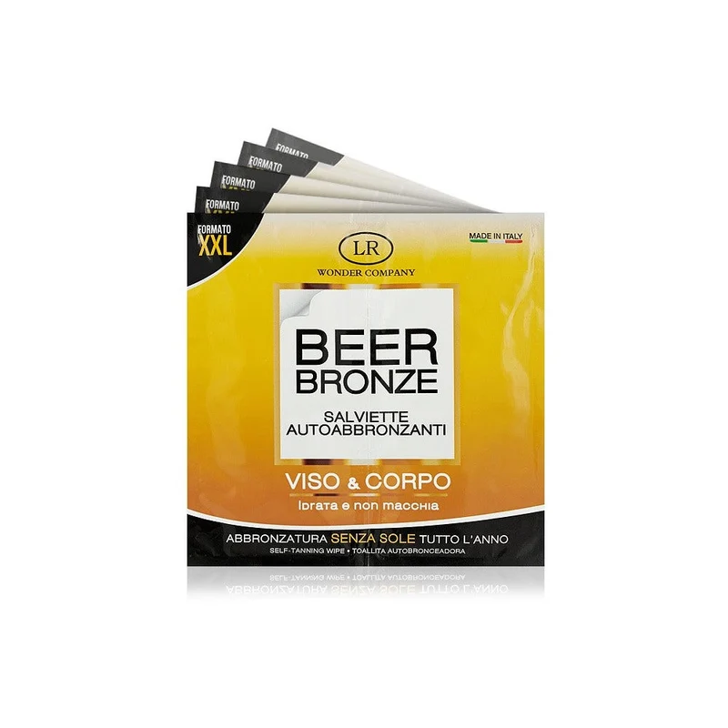 LR Wonder Company Beer Bronze Salviette Autoabbronzanti 1 Pezzo