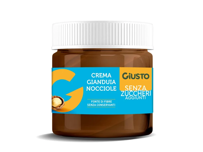 Giusto Crema Spalmabile Gianduia E Nocciole Senza Zucchero 200g