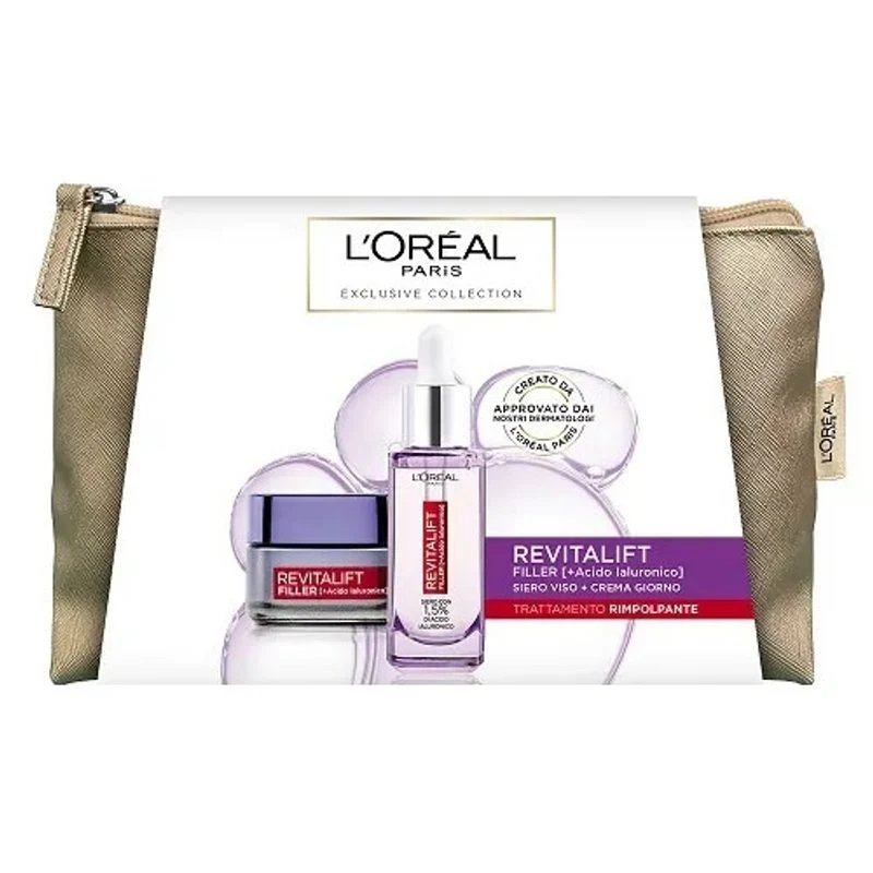 L'Oréal Paris Pochette Exclusive Collection Revitalift Filler Giorno 50ml+Siero Viso 30ml