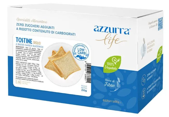 AZZURRA LIFE TOSTINE DOLCI 6PZ