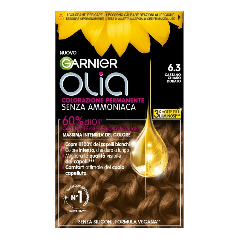 Garnier Olia Colorazione Capelli 6.3 Castano Chiaro Dorato
