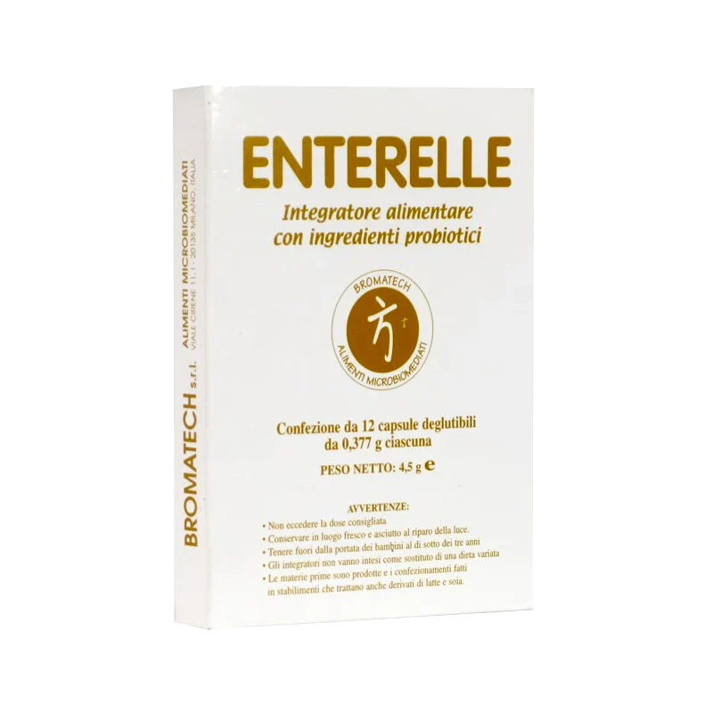 Enterelle Plus, Integratore Alimentare di Fermenti Lattici, 12 Capsule