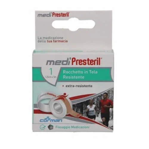 CEROTTO IN ROCCHETTO MEDIPRESTERIL IN TELA RESISTENTE M5X1,25CM
