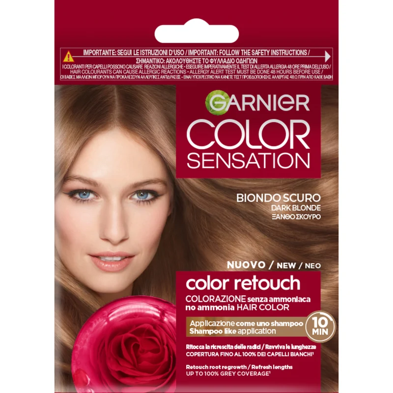 Garnier Color Sensation Retouch Biondo Scuro, ritocco radici o ravviva lunghezze, senza ammoniaca