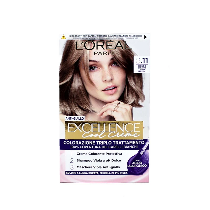 EXCELLENCE - Crema colorante biondo chiaro ultra freddo - 8.11