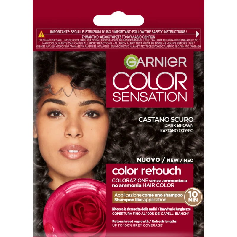 Garnier Color Sensation Retouch Castano Scuro, ritocco radici o ravviva lunghezze, senza ammoniaca