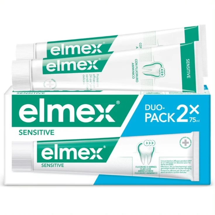 Elmex Sensitive Dentifricio Denti Sensibili Bitubo 2x75ml