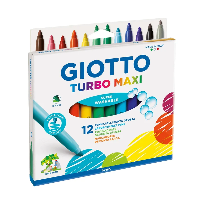 PENNARELLI GIOTTO TURBO MAXI ast. 12 pz