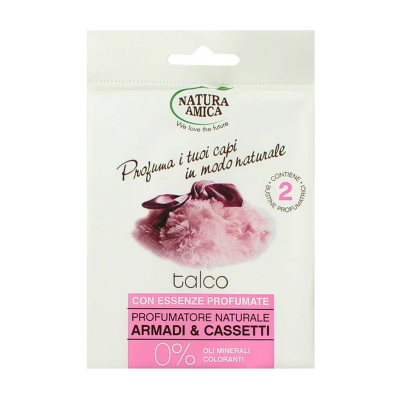 Natura Amica - Profumatore Talco per Armadi e Cassetti - 2 Buste