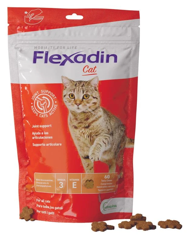 Flexadin Cat Mangime Complementare Articolazioni Gatti Adulti 60 Tavolette