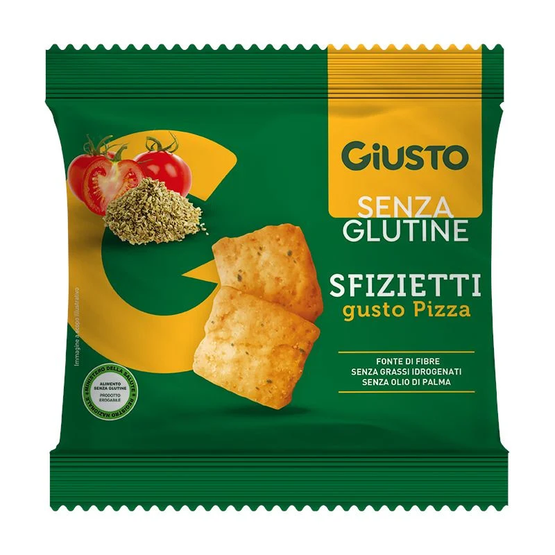 Giusto Senza Glutine Sfizietti di Pizza snack senza glutine 40g