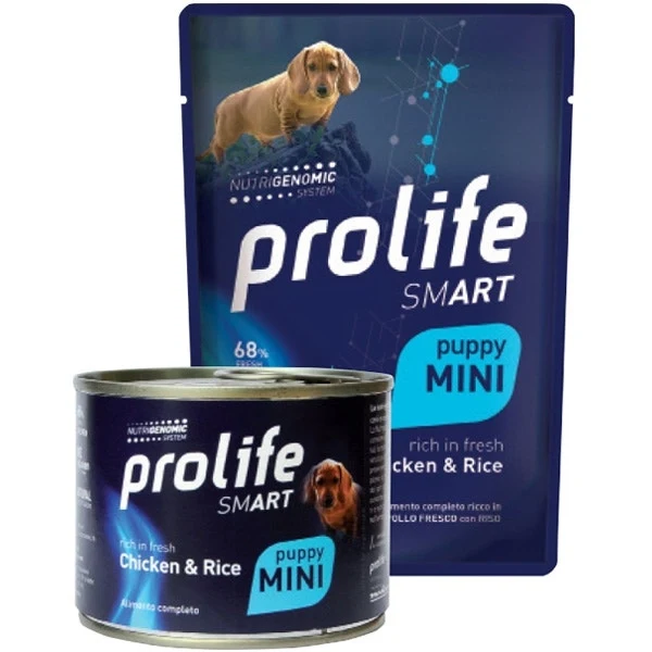 Prolife Smart Pollo Fresco Con Riso Cibo Umido Per Cuccioli Taglia Piccola Lattina 200g