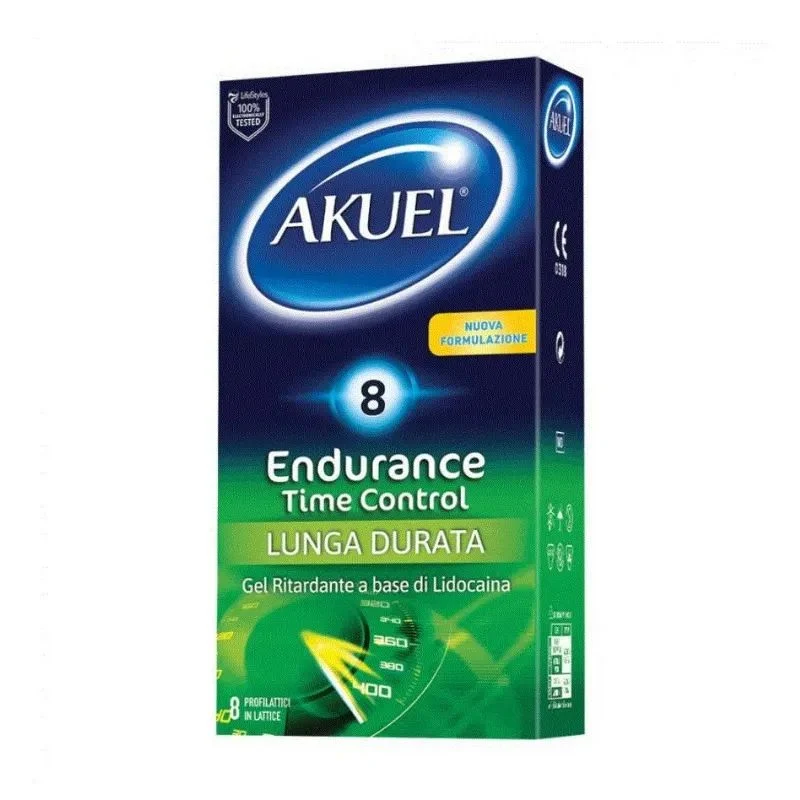 Akuel Endurance Time Control Profilattico 8 Pezzi