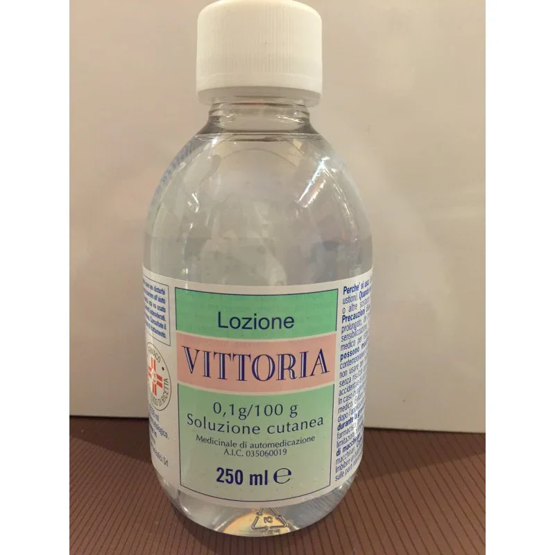 LOZIONE VITTORIA "0,1 G/100 G SOLUZIONE CUTANEA"FLACONE DA 250 ML"
