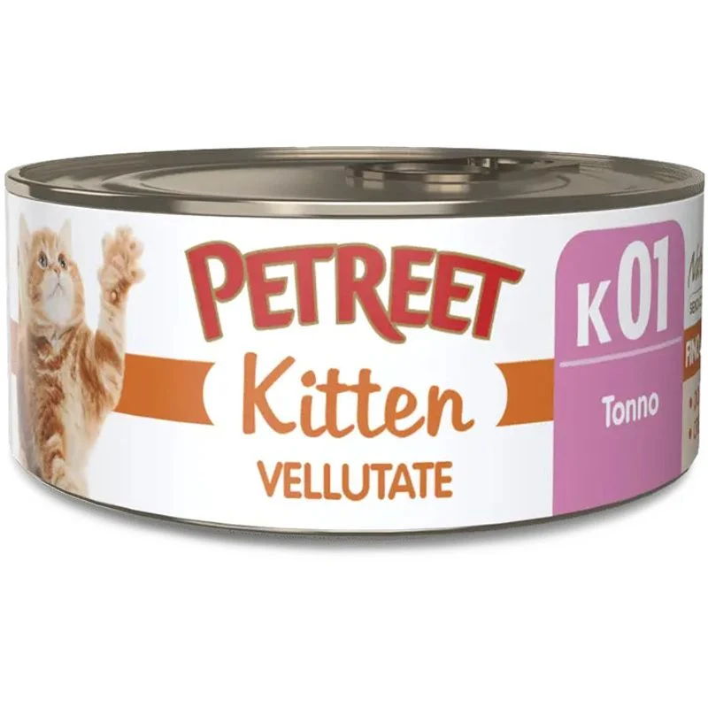 Petreet Vellutate Tonno Cibo Umido Gattino Barattolo 60g