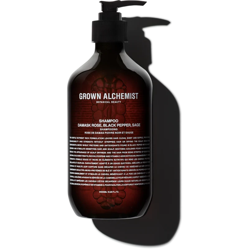 Grown Alchemist Shampoo Damask Rose, Black Pepper, Sage 500ml