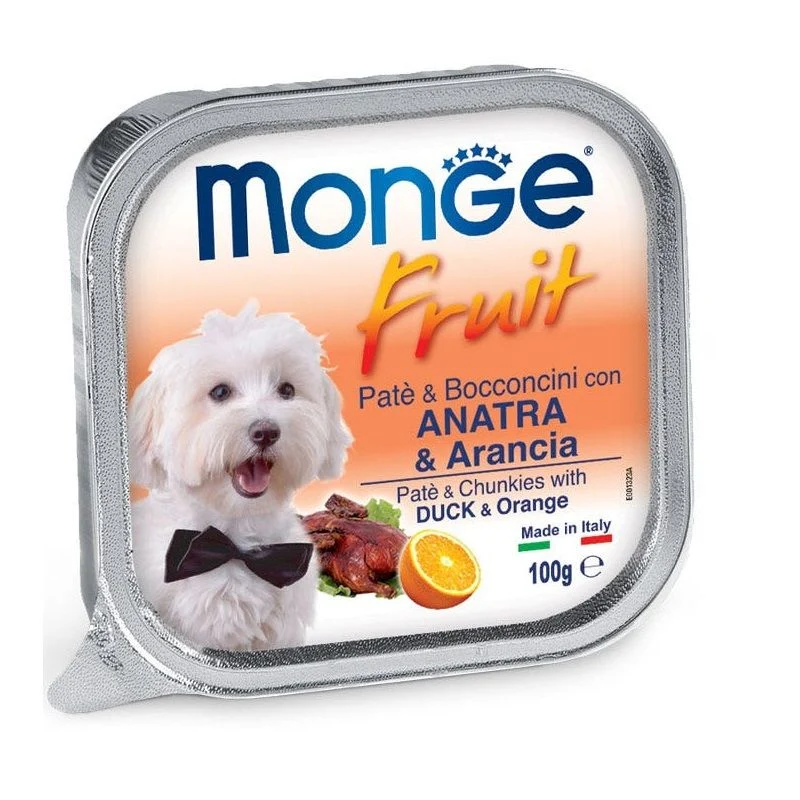 Monge Fruit Anatra E Arancia Cibo Umido Per Cani Adulti 100g