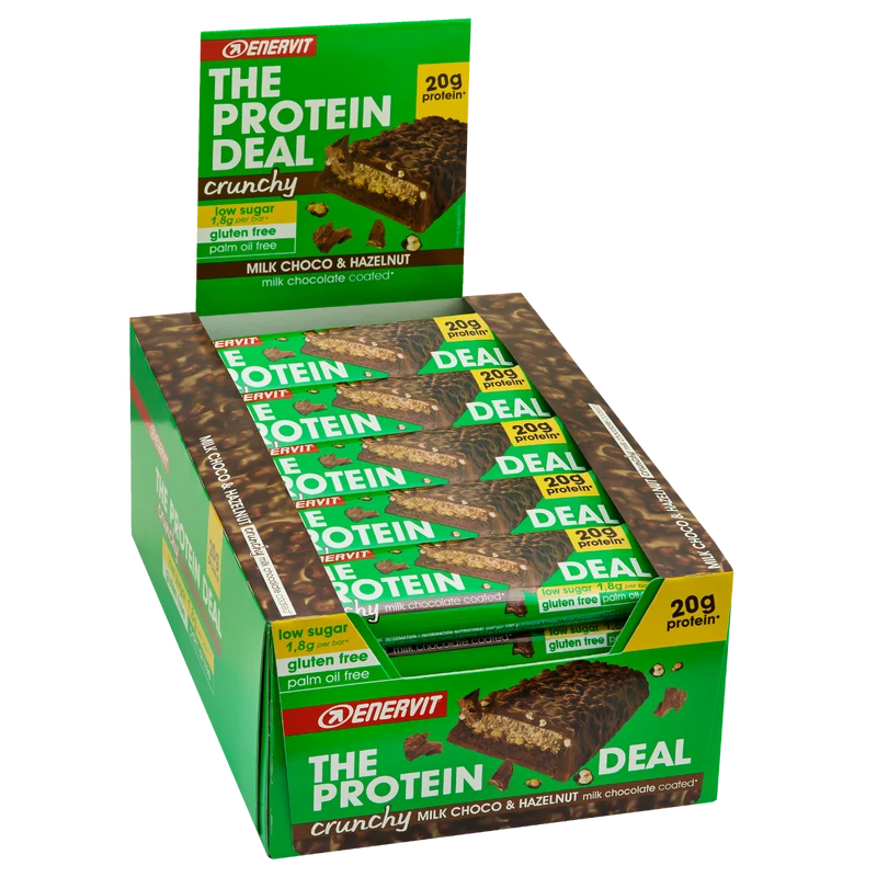 Enervit The Protein Deal Protein Bar Crunchy Nocciole 25 Barrette Da 55g