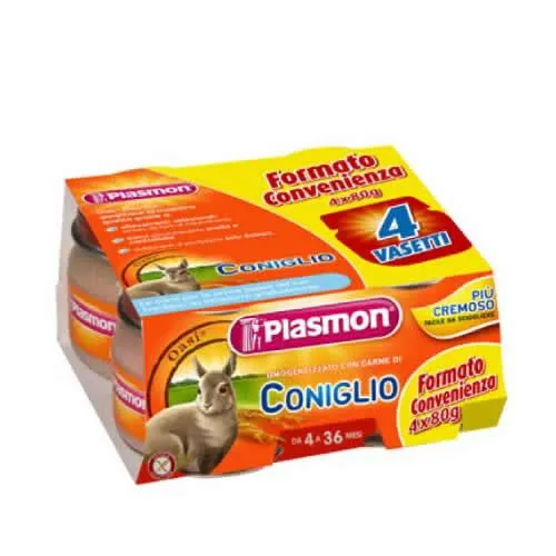 PLASMON OMOGENEIZZATO CONIGLIO 4 X 80 G
