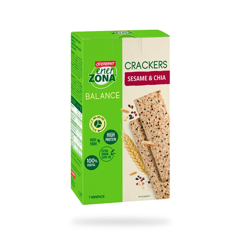Enerzona Crackers Sesamo e Chia 7 Pacchetti