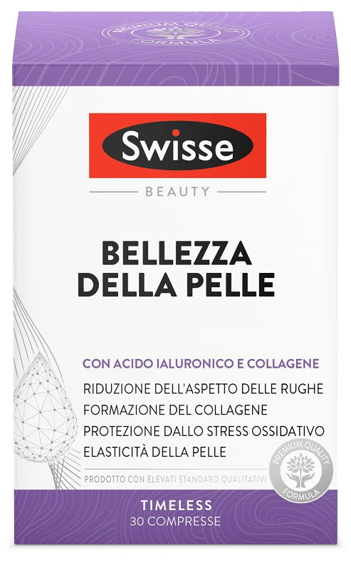 Swisse Bellezza Pelle Integratore Acido Ialuronico Collagene 30 Compresse