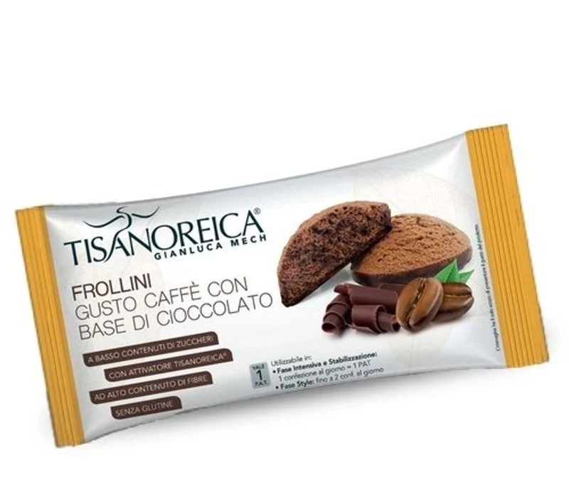 Tisanoreica Frollini gusto Caffè con base di Cioccolato 50g