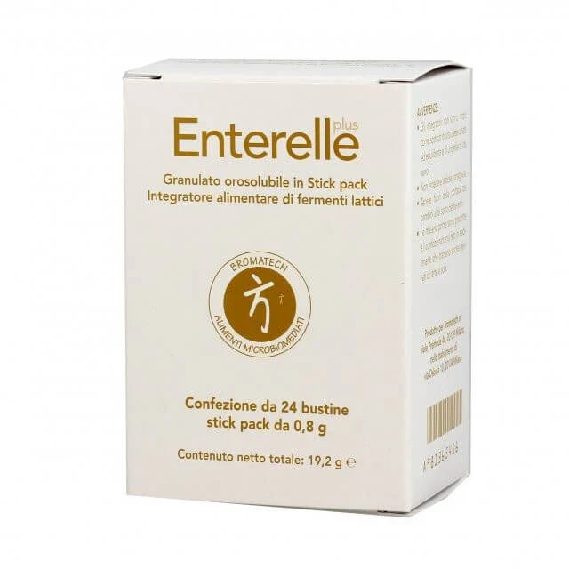 Enterelle Plus, Integratore Alimentare di Fermenti Lattici, 24 Bustine Stick