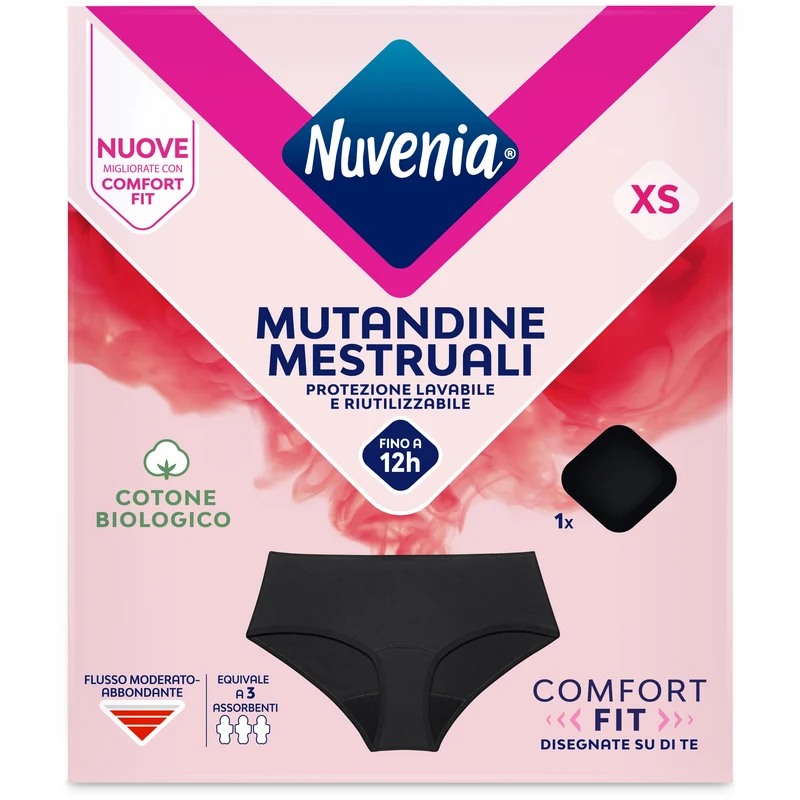 Nuvenia Mutandine Mestruali Black Mis Xs