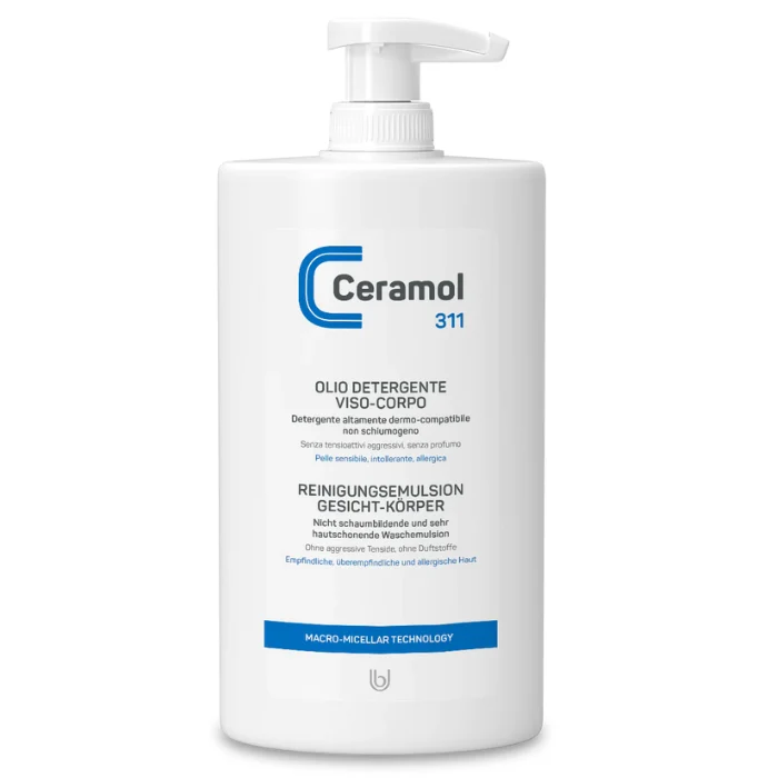 Ceramol Olio Detergente Viso Corpo Per Pelle Sensibile e Intollerante 400ml