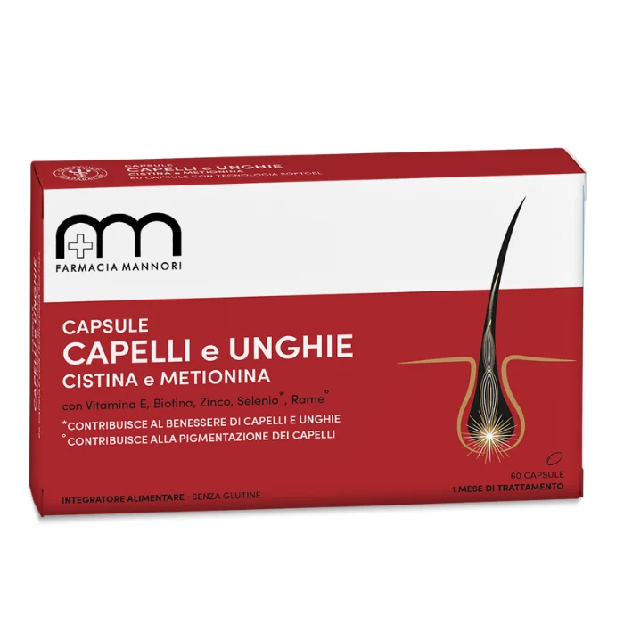 Cistina Metionina Integratore Capelli Unghie, Farmacisti Preparatori, 60 Capsule