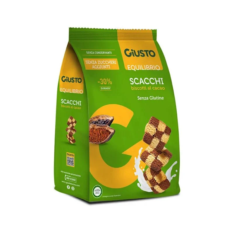 Giusto Senza Glutine Scacchi Equilibrio biscotti al cacao 250g